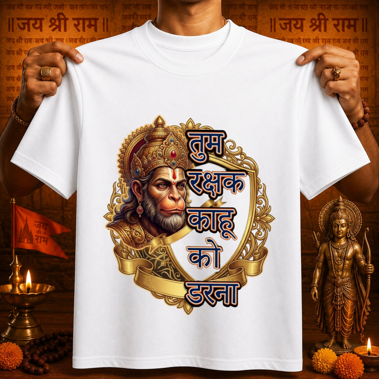 Hanuman Rakshak Premium Devotional T-Shirt