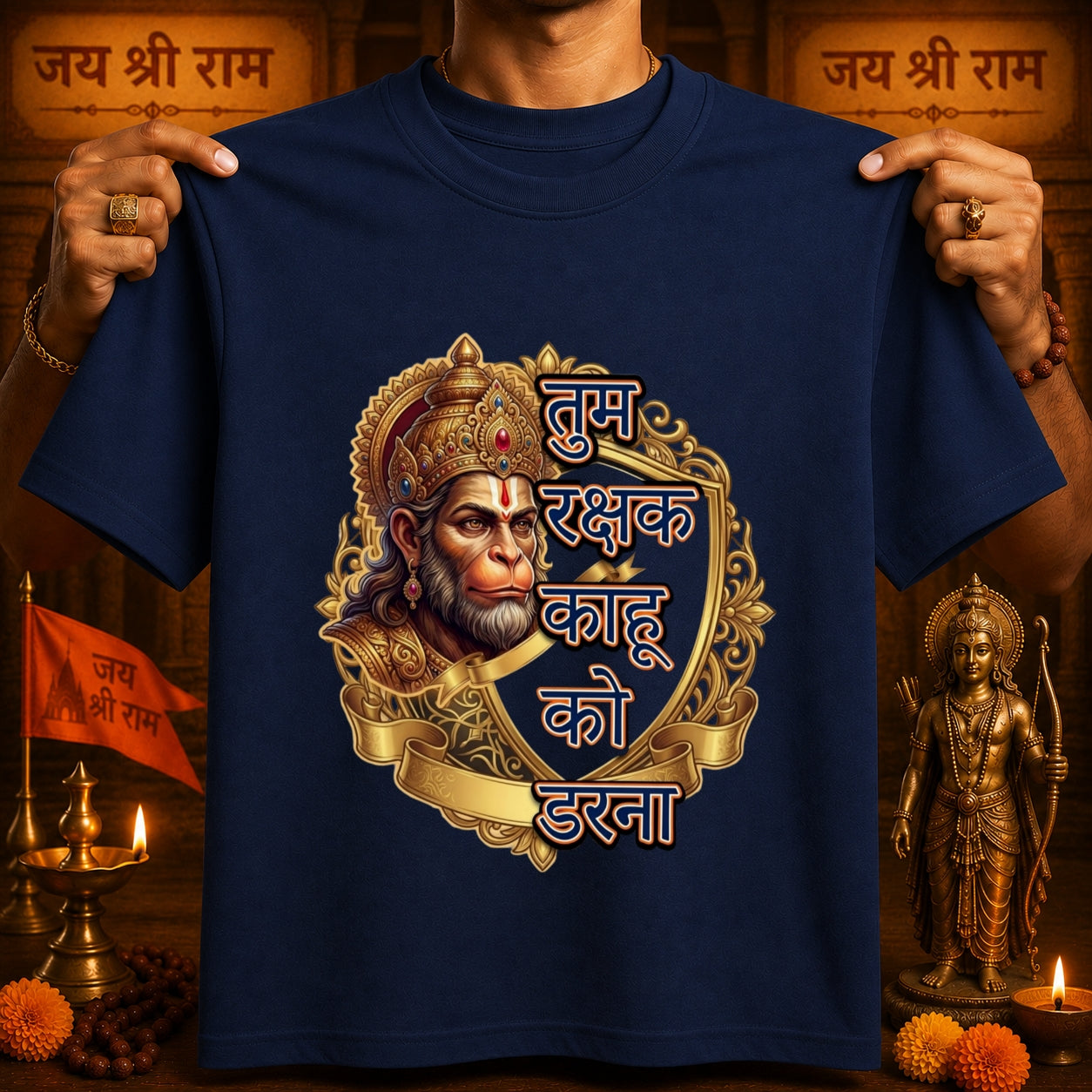 Hanuman Rakshak Premium Devotional T-Shirt